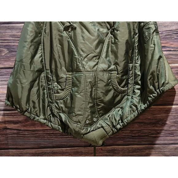 Mecca Femme Poncho Vest with Fur Parka - Picture 4 of 14